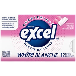 Gomme sans sucre Excel White Menthe balloune, 12 morceaux image