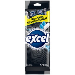 Excel Strong Mint Sugarfree Gum Multipack, 18 Pieces (Pack of 3) image