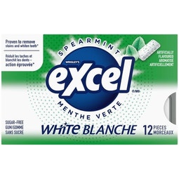 Excel White Spearmint Sugarfree Gum, 12 Pieces image