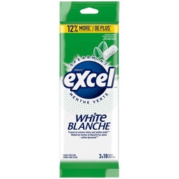 Excel White Spearmint Sugarfree Gum Multipack, 18 Pieces (Pack of 3) image