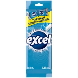 Excel Peppermint Sugarfree Gum Multipack, 18 Pieces (Pack of 3) image